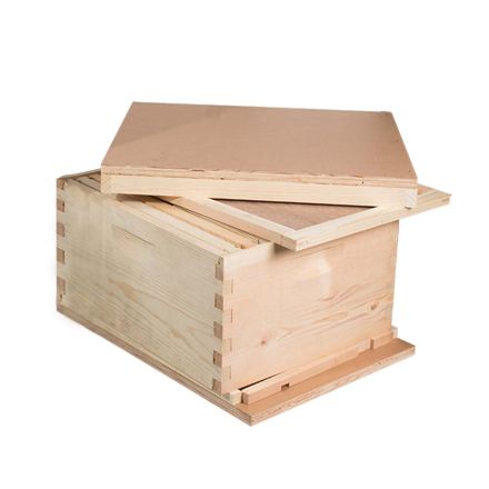 GoodLand Bee Supply GL-1BK Beekeeping Single Deep Beehive Kit includes Frames, Foundations, Brood Box,  Spacer, Entrance Reducer, Inner Cover, Top and Bottom