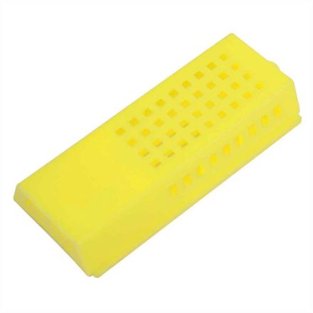 Good Land Bee Supply GLQCAGE-Y Queen Bee Cage Yellow Plastic - 3" x 1-1/2" x 1/2"
